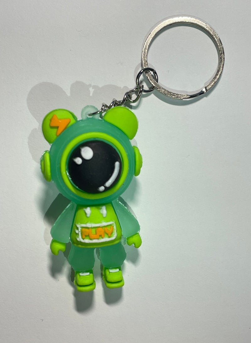 ميدالية مفاتيح كرتونية مميزة اكسسوار لطيف سلسلة مفاتيح بشخصية رجل فضاء يتناسب مع السيارة والمحفظة والحقيبة هدية ابداعية لطيفة - Image 1