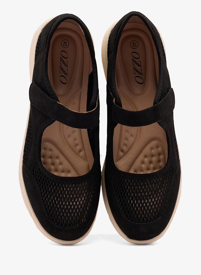 OZZO Black Slip On Ballet Sneakers for Women | Best Price UAE
