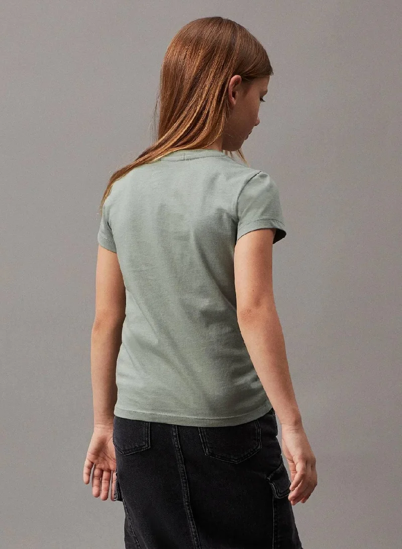 كالفن كلاين جينز تيشرت من القطن بقصة سليم