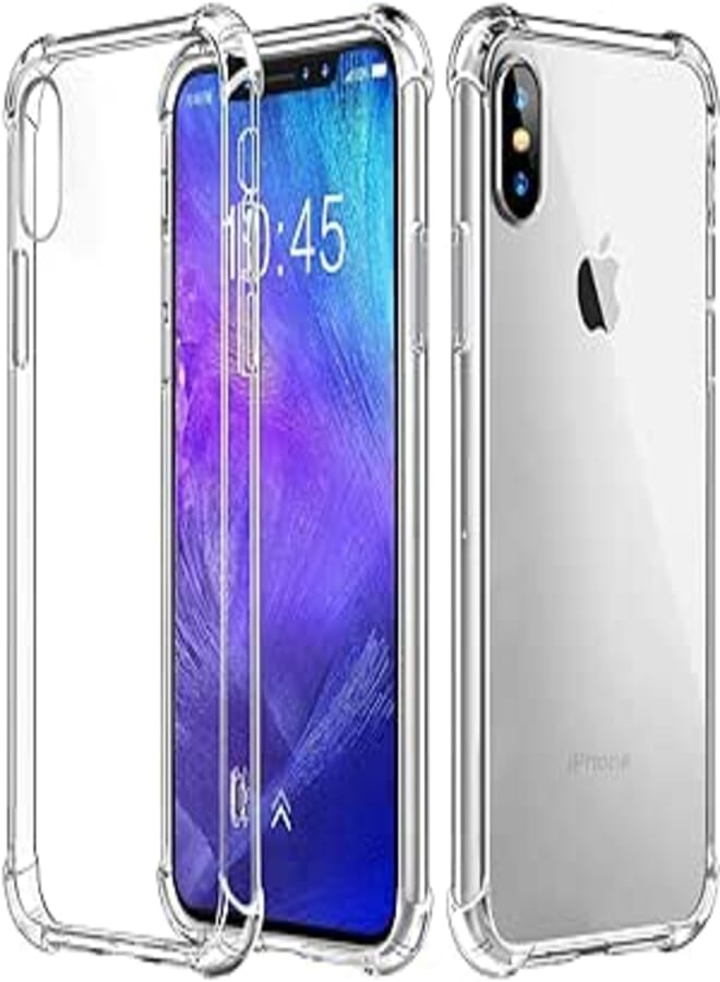 Keysion iphone xs max case, high protection flexible silicone tpu, transparent