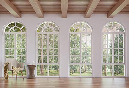 Yeele 7x5ft Business Office French Sash Window Backdrop Living Room Sofa Wooden Floor Photography Background Interior Room Modern Apartment Video Conferencing Photo Studio Props - Image 4