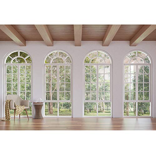 Yeele 7x5ft Business Office French Sash Window Backdrop Living Room Sofa Wooden Floor Photography Background Interior Room Modern Apartment Video Conferencing Photo Studio Props - Image 5