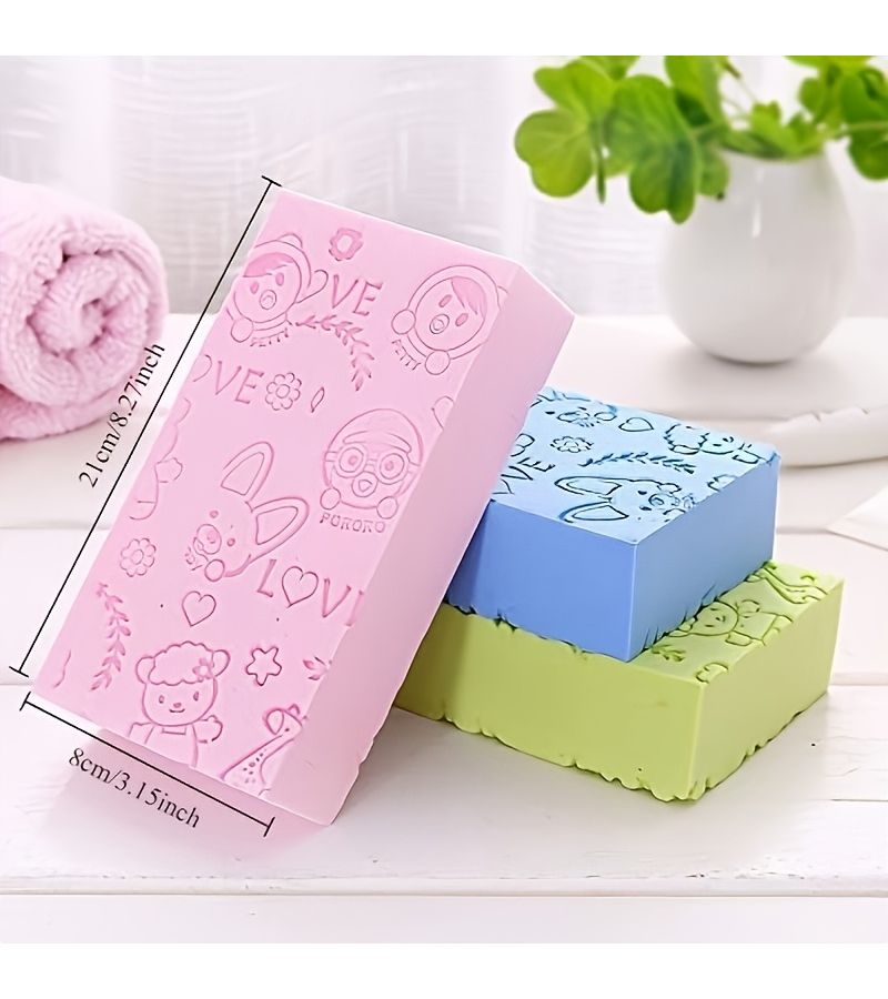 2 Pack Exfoliating Bath Sponge for Dead Skin Removal Spa Body Scrub Random Color - Image 3