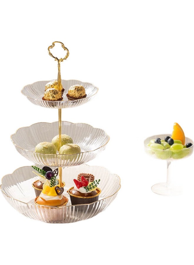 Caizhi Fruit Plate, Dry Fruit Plate, Candy Plate, Afternoon Tea Dessert Plate, Snack Pastry Plate, Fruit And Pastry Plate, 2-Tier Cz6873 - Image 1