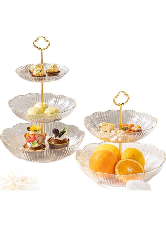 Caizhi Fruit Plate, Dry Fruit Plate, Candy Plate, Afternoon Tea Dessert Plate, Snack Pastry Plate, Fruit And Pastry Plate, 2-Tier Cz6873 - Image 3