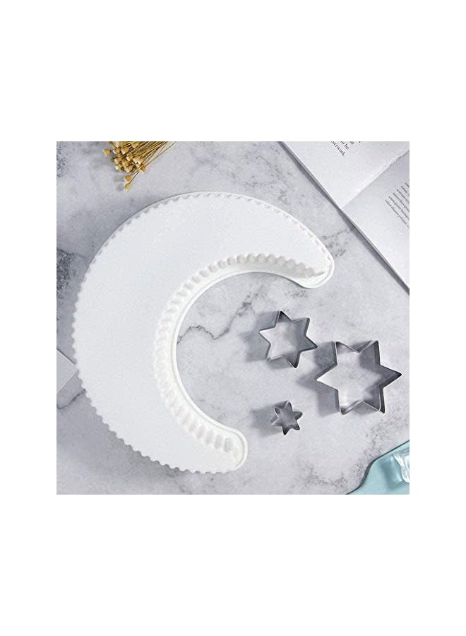 قالب كعك سيليكون على شكل قمر ثلاثي الأبعاد، قالب كيك موس هلال كبير على شكل قمر، قوالب خبز بيتزا، أدوات خبز المطبخ، قوالب خبز الفوندان للحفلات، على شكل هلال القمر، صينية كعك من السيليكون - Image 4