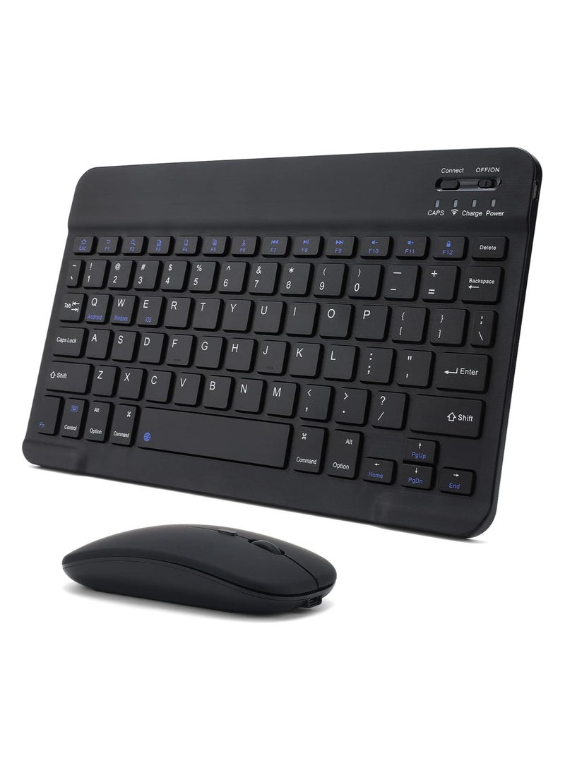 T I G O Universal Wireless Keyboard & Mouse Combo with Arabic & English Ergonomic Design and Silent Typing Keys Ultra Slim Design Compatible with Android Apple iPad IOS Windows & Mac (Black)  - Image 4
