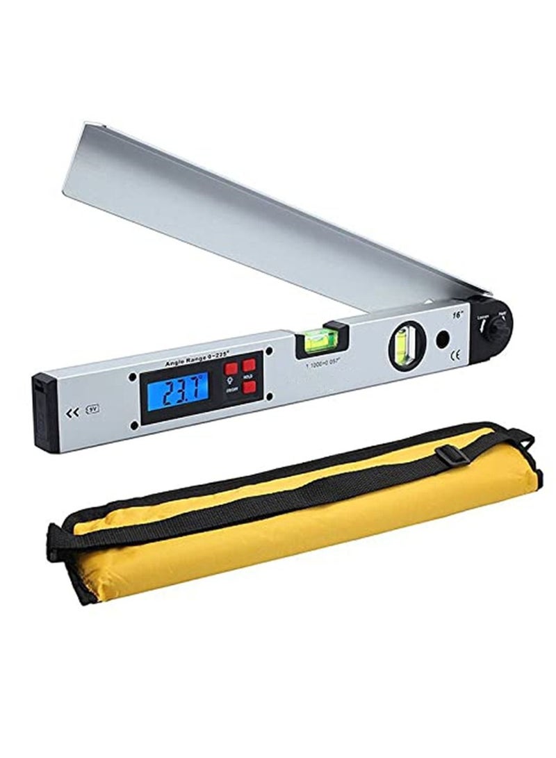 400mm Digital Protractor 0-225 Degree Electronic Angle Dual Spirit Level Measure Gauge Ruler for Measuring Tool  - Image 1