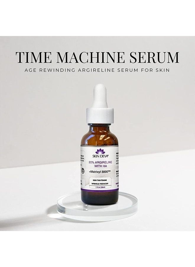 SKIN DEVA - 20% Argireline Serum with Matrixyl 3000 Pure Hyaluronic Acid Serum For Face Deep Wrinkle Reducer Anti Aging Tones Skin and Stimulates Collagen Peptides Serum For Face - Image 1