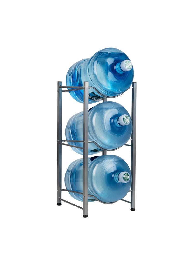 Mind Reader Mind Reader 5 Gallon Water Jug Stand Water Bottle Holder Water Cooler Stand Rack Metal 135L x 135W x 2875H Silver 
