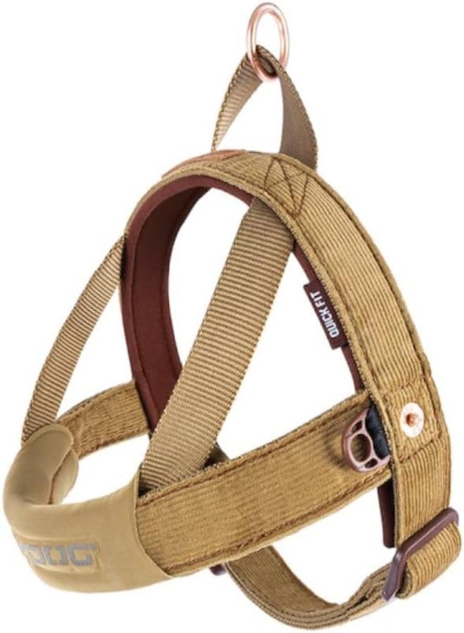 EzyDog Quick Fit Dog Harness - No Pull Harness for Training, Everyday Walking, and Easy Control - Adjustable Fit, Reflective, and Padded (Medium, Corduroy) - Image 1