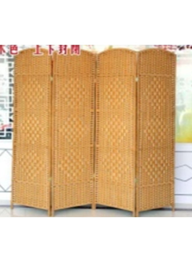 4 Panel Rattan Room Divider Folding Privacy Screen, Natural Bamboo Woven Partition Stand, Decorative Freestanding Room Separator for Bedroom, Living Room, Office & Home Decor - Image 5
