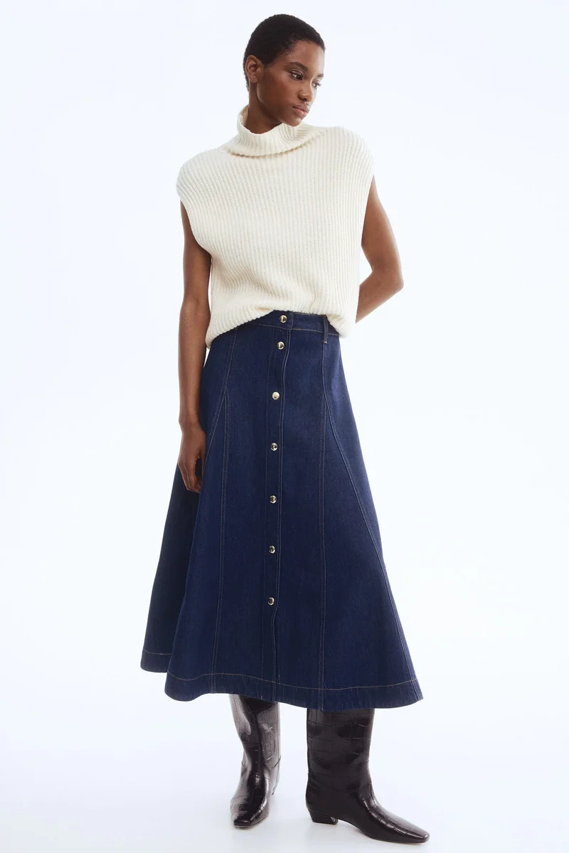H&M A-line denim skirt