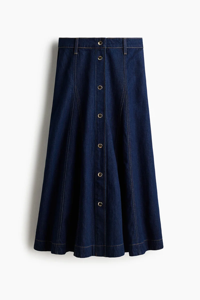 اتش اند ام تنورة جينز بتصميم