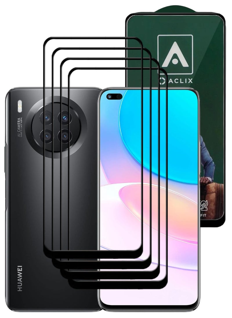 ACLIX 4 Pieces Antistatic ESD Dustproof Premium Quality High Definition Tempered Glass Screen Protector Designed For Huawei nova 8i - Image 1
