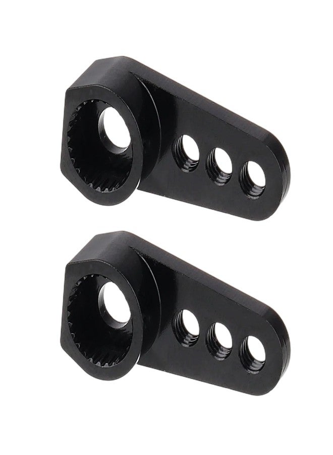 HobbyPark TRX4M Servo Horn 25T Servo Arm 6mm Spline Gear for High Torque Micro Servos with TRX-4M 1/18 RC Crawler Upgrades Parts, Compatible with Stock Servo (Black-2pcs) - Image 4