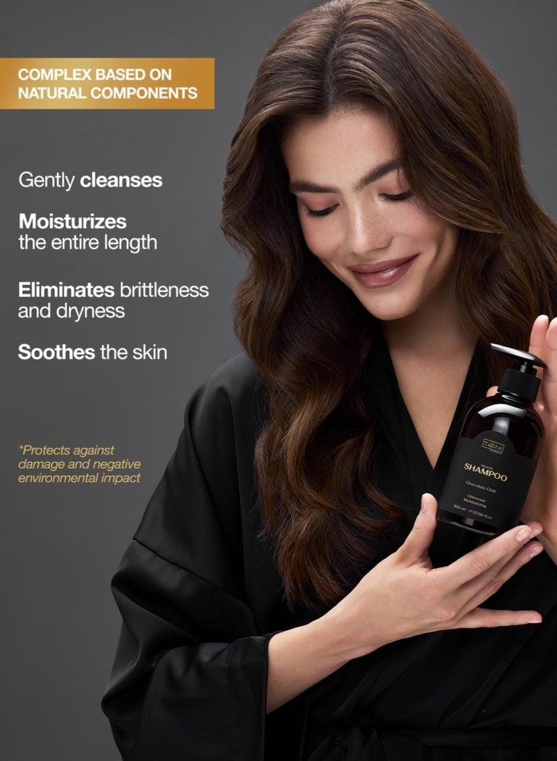 تاش شامبو الشوكولاتة والفلفل الحار – لنمو الشعر وكثافته – خالٍ من الكبريتات، 300 مل - Image 4