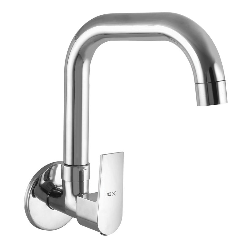 10X Rotatable Brass Kitchen Sink Tap ST-441123 Wall Mount Chrome Plate - Image 1