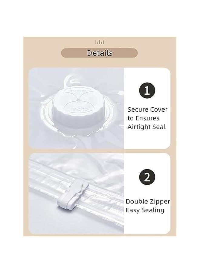 Hanging Space Bags Vacuum Storage Bags for Clothes, Dress, Winter Coats, 6 Pack 53.1x27.6 inch, Large Reusable Garment Protector - Image 5