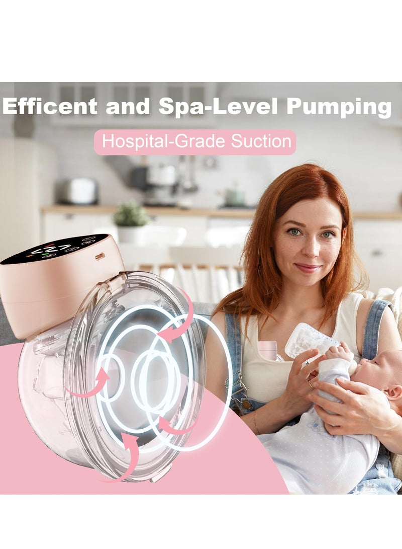 DOOKOO Electric Wearable Hands-Free Breast Pump With 30 PCS Breastmilk Storage Bags, Low Noise, Painless, LCD Display, 3 Modes And 9 Levels  - Image 3