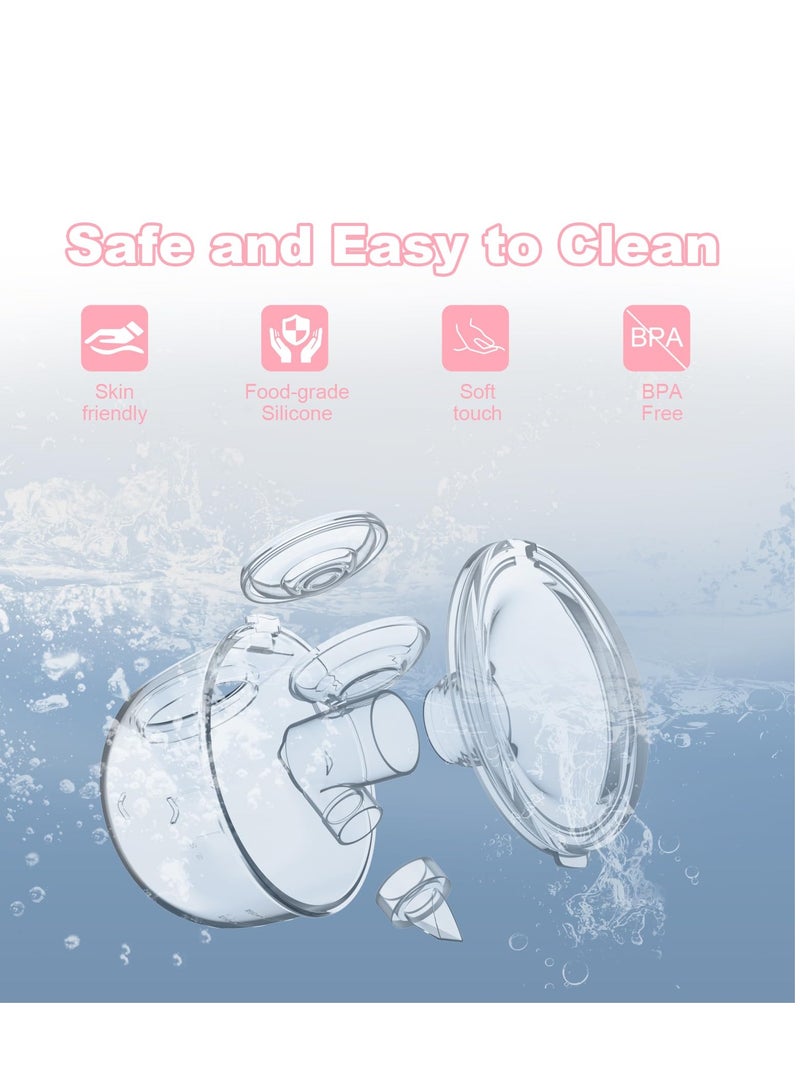 DOOKOO Electric Wearable Hands-Free Breast Pump With 30 PCS Breastmilk Storage Bags, Low Noise, Painless, LCD Display, 3 Modes And 9 Levels  - Image 5