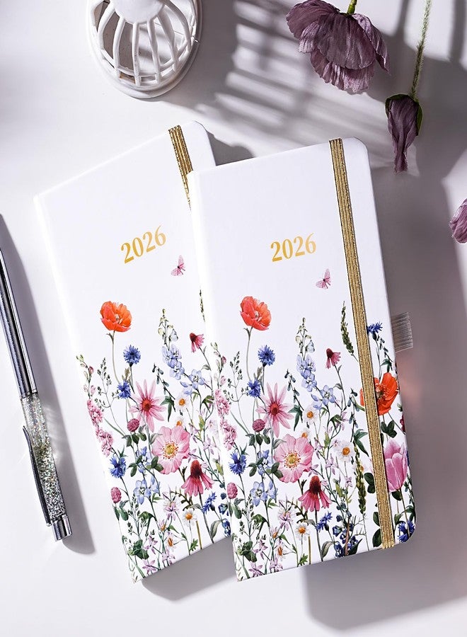 Planrage Pocket Calendar 2025-2026 - Pocket Planner 2025-2026 for Purse, Academic Planner 2025-2026 from Jul. 2025 - Jun. 2026, 6.3''×3.8'', Weekly & Monthly Planner with Pen Loop - Floral - Image 2