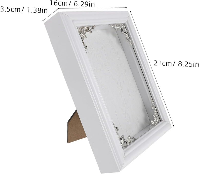 إطار صندوق ظل عينة فراشة خشبي أبيض من Healifty مقاس 7.8x5.9 بوصة مع تصميم وقائي للحفاظ على الشكل الدائم لديكور المكتب والإعدادات الداخلية - Image 2