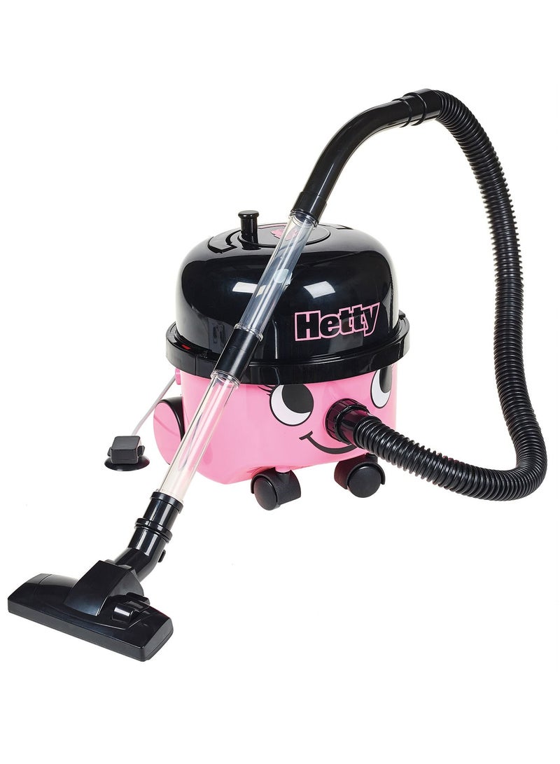 CASDON Hetty Vacuum Cleaner: Pink Toy Vacuum With Real Function And Nozzle Accessories. For Children Aged 3+ - Image 1