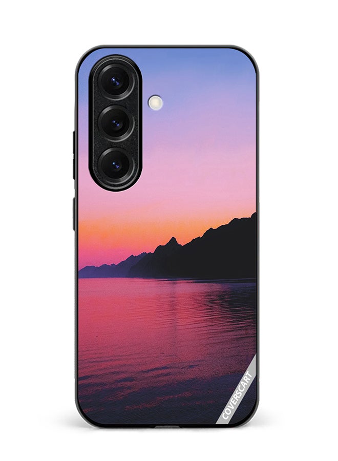 Protective Case Cover For Samsung Galaxy S24 Mountains And Sea Scenery Pool Design Multicolour