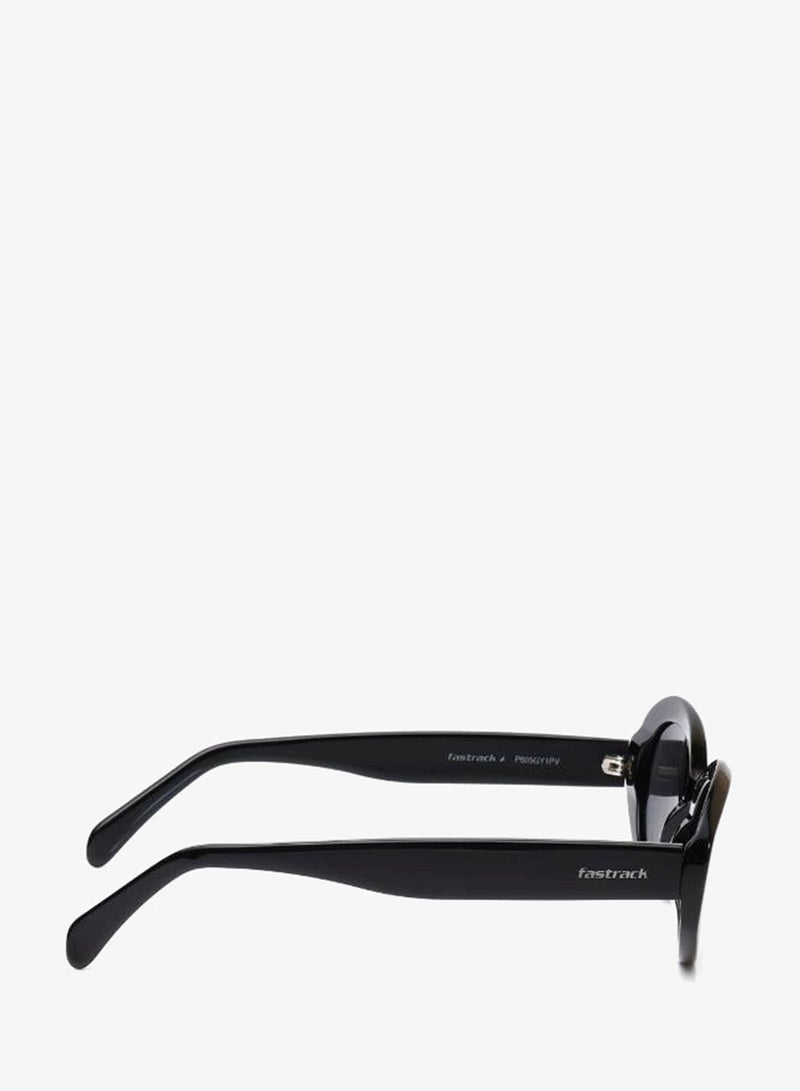 fastrack Polarized Sunglasses Black Frame Smoke Mirror Lens 52mm  - P605GY1PV - Image 3