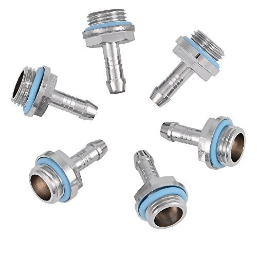 Zopsc 6 PCS PC Water Cooling TwoTouch Fitting G1/4 Thread Barb Connector for Tube 5.5mm - Image 1