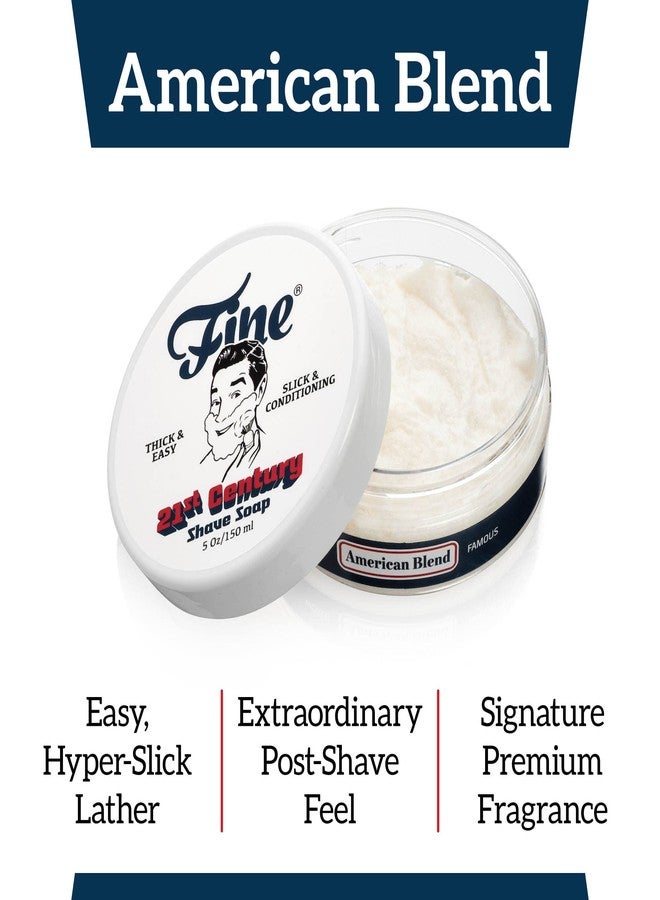 Fine Mr. Fine 21C Men’s Shaving Soap, Builds Thick & Easy Lather, Protects From Razor Burn & Irritation, No Artificial Colors, Made In Italy, 5oz. (150ml), American Blend - Image 4