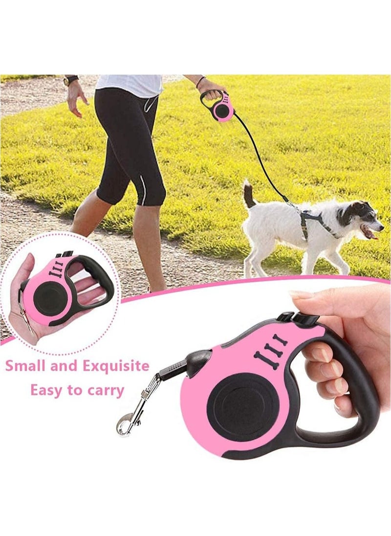 Dog Automatic Telescopic Traction Rope, 5m Traction Rope 360° Tangle-Free with Anti-Slip Handle, One-Handed Brake, Pause and Lock, Traction Rope for Small Medium Large Dogs (Pink) - pzsku/Z95C31A0766B1B9DDB6EFZ/45/_/1695630700/fc9fd9c3-5a4d-4158-b5b8-34804069d19b