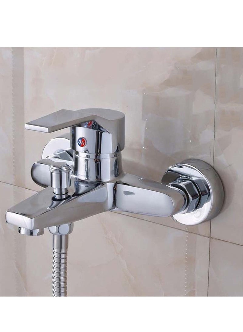 Furtey Silver Chrome Shower Bath Mixer - Corrosion Resistant Zinc Alloy, Single Lever Hot and cold shower Design (GS/WaterMark Certified) - Image 5