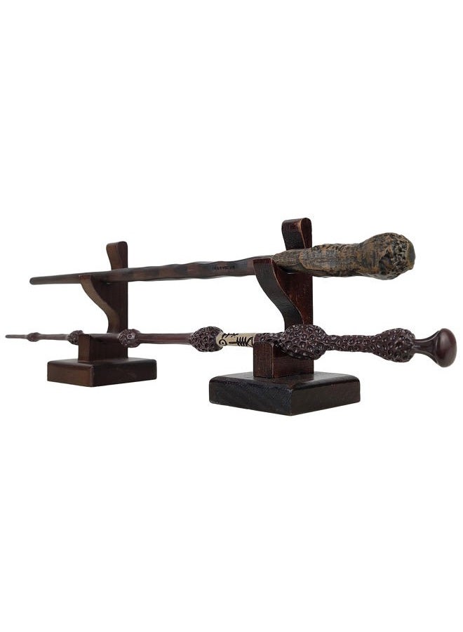 Nangopop Wizard Wand Stand Display - 2 Tiered Wood Magic Wand Holder for Table Display, Holds Two Wands - Image 1