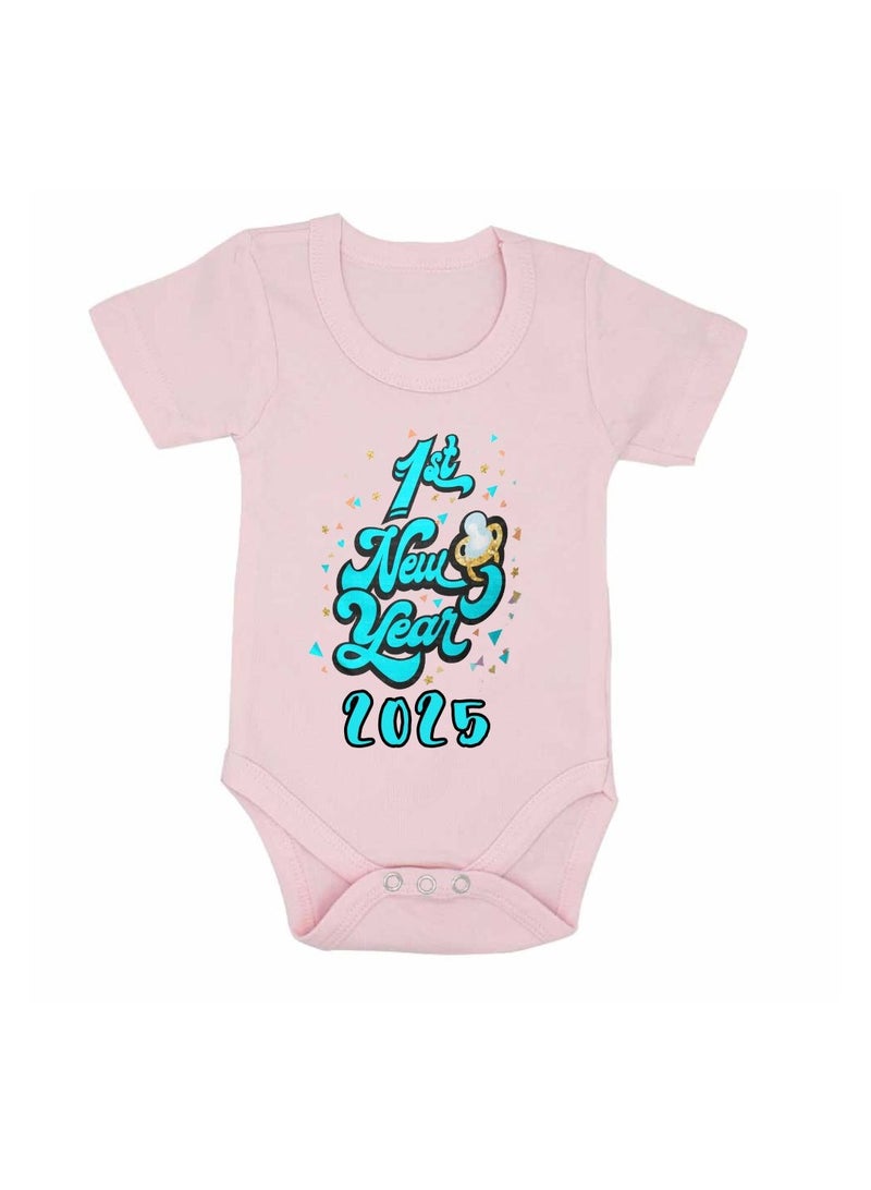 PRINTSHOP4ME My 1st New Year Baby Romper–Soft Cotton Half Sleeve Bodysuits For Newborns,Infants And Toddlers– Unisex Baby Onesies For Boys And Girls-Baby Romper For New Year - Image 1