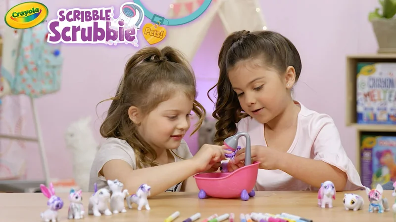 كرايولا Crayola Scribble Scrubbie Pets Dinosaur Waterslide, Dinosaur Toys for Kids, Pet Grooming Toy, Gifts for Boys & Girls, Ages 3+
