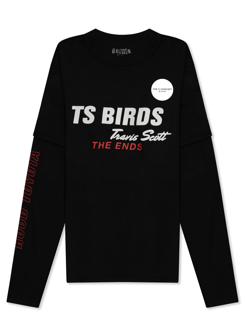 Travis Scott - Hood Toyota Birds Tour Merch Long Sleeve T-Shirt Black - Image 1