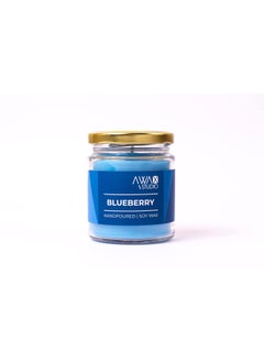 Awax Studio Awax Studio Premium Blueberry Scented Candle Premium Soy Wax Glass Jar 170g One Wick Candle Handpoured Aromatherapy Home Dcor Luxury Gift Burn Time Upto 40 Hours 