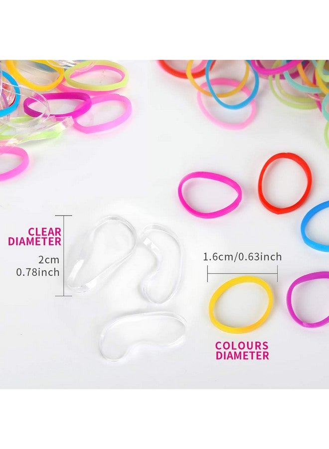 YGDZ 4000Pcs Elastic Hair Bands Clear Hair Elastics Small Mini Girls Rubber Bands Baby Kids Toddlers Hair Ties(2000Pcs Clear + 2000Pcs Colorful) - Image 2