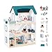 OOOK Wooden Dollhouse with Liftable Elevator 26 Feet High Modern Doll House for Kids Toddlers Including 21 Furniture Pieces 4 Family Dolls and 1 pet - Image 3