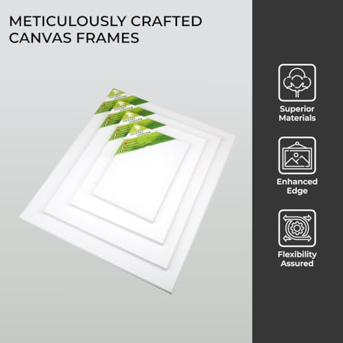 HST H&S Set of 4 Artist Blank Canvas Frame Stretcher Acrylic Oil Water Painting Board 20x30cm, 30x40cm, 40x50cm, 50x60cm - Image 4