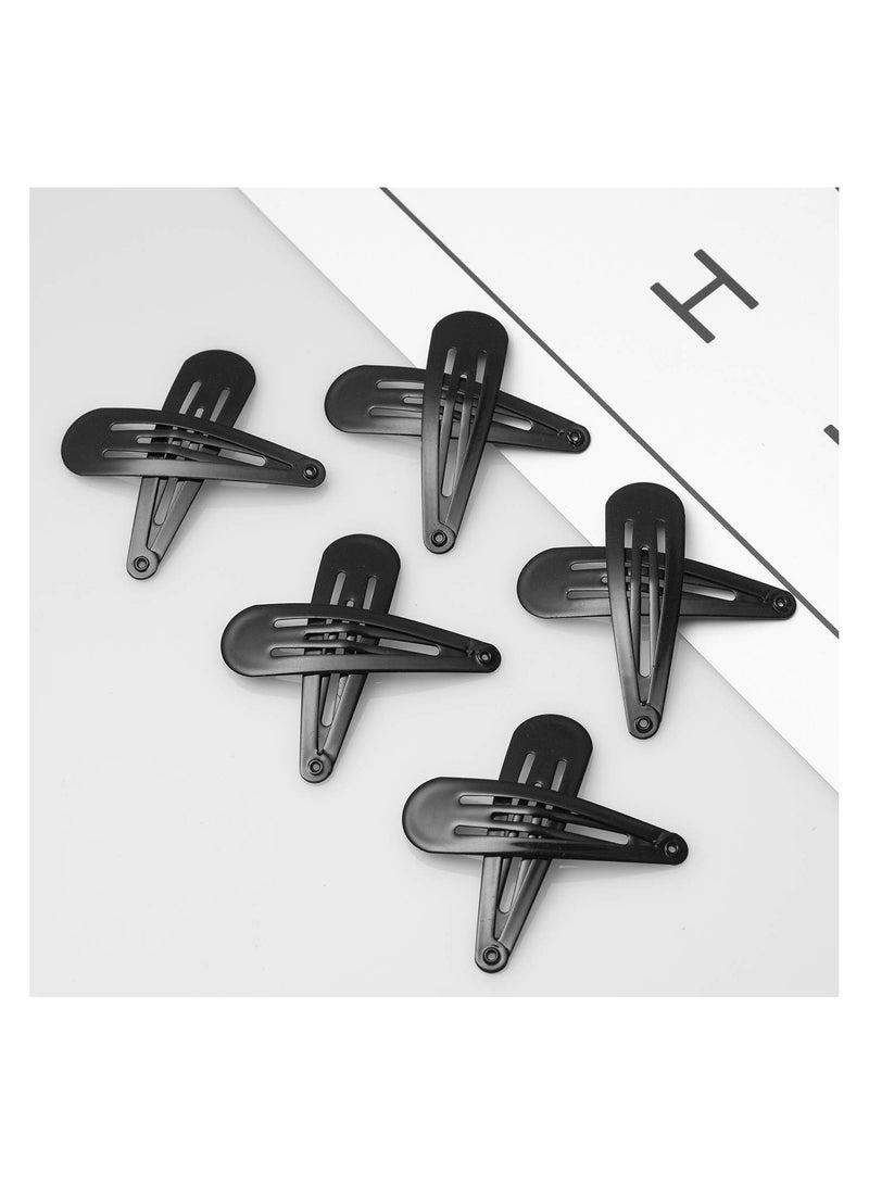 خاجول 50 حزمة مشابك شعر سوداء 5 سم مشابك شعر معدنية سهلة التركيب للنساء  - Image 3