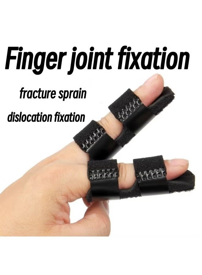 5-Piece Finger Splint Set Adjustable Trigger Bracket Knuckle Fixation Broken Finger Protector Broken Finger Straightening Arthritis Relief Pain Relief Black - Image 3