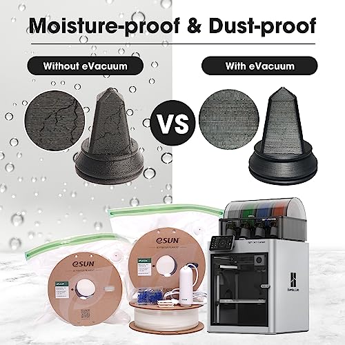 eSUN 3D Printing Filament Electronic Vacuum Storage Kit Pro 2 Spool Storage Sealing Bags Dust Proof Humidity Resistant for Keeping Filament Dry 10 Vaccum BagsKit - Image 3