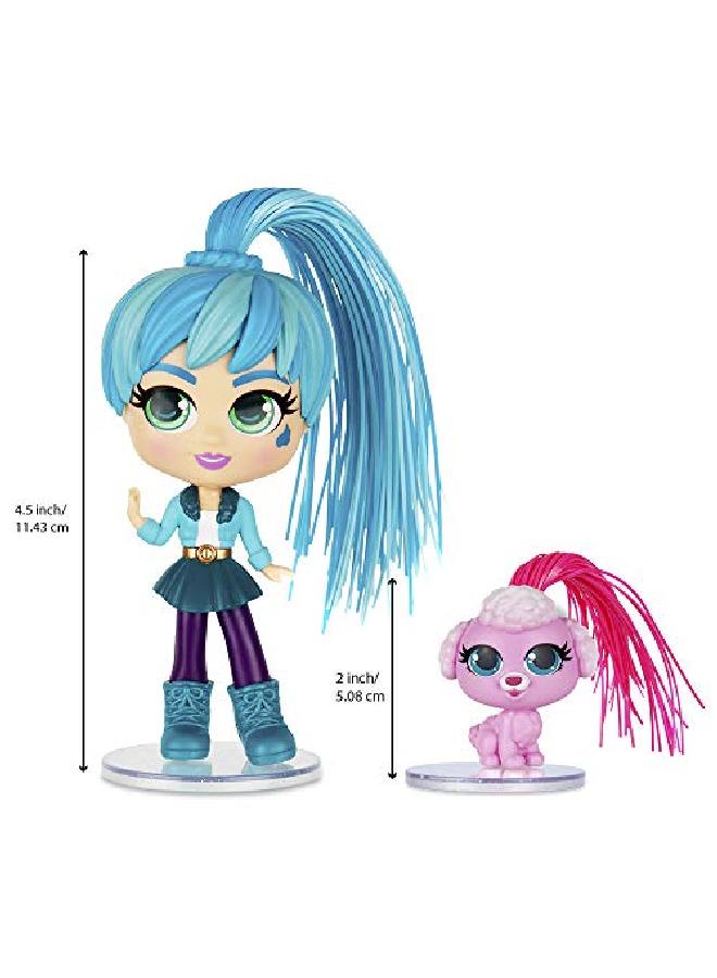 Basic Fun Curligirls Adeli The Jetsetter & Fiji Her Dog Deluxe Hairstyling Doll With Magicurl Hair Style Again And Again Ages 3+ - Image 3