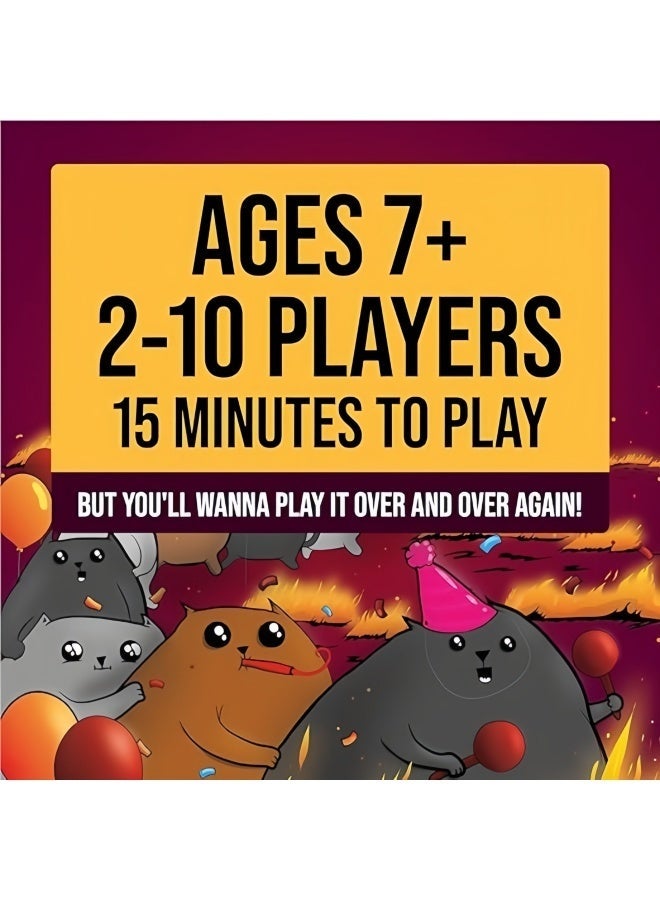 Exploding Kittens Party Pack Card Game, 2-10 Players Ages 7+, 120 Hilarious Cards, Fun Family Party Board Game for Game Night, Travel, Gatherings, Most Funded Kickstarter Game - Image 3