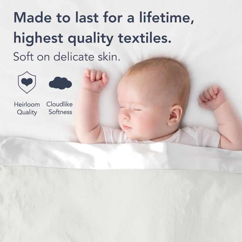 Little Giraffe Baby Blanket - Luxe Soft Blanket with Satin Trim - Baby Stroller Blanket - Newborn Baby Essentials & Baby Gifts - 29x35" - Cream - Image 2