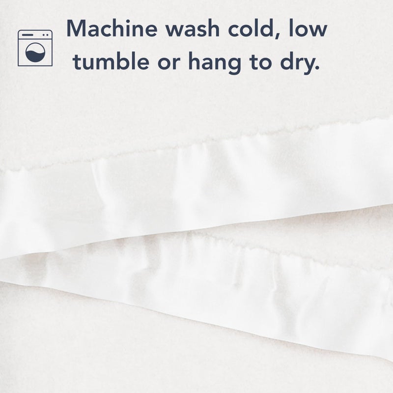 Little Giraffe Baby Blanket - Luxe Soft Blanket with Satin Trim - Baby Stroller Blanket - Newborn Baby Essentials & Baby Gifts - 29x35" - Cream - Image 4