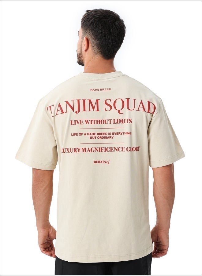 TANJIM SQUAD - VISION T-SHIRT BEIGE - Image 4